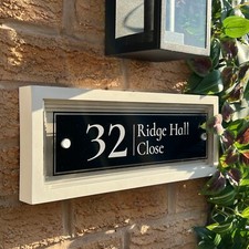Personalised House Number Sign - Modern Address Plaque