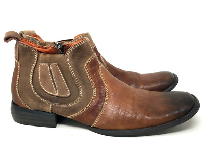 Robert Wayne Ankle Boots Mens Brown Suede Leather Stitched  display picture 3