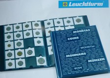 LIGHTHOUSE DARK BLUE COIN HOLDER ALBUM 10 PAGES Holds 200 2 x 2 HOLDERS 345 988