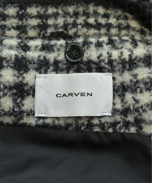CARVEN Peacoat BlackxWhite(Check Pattern) 46(Approx. M CARVEN Peacoat BlackxWhite(Check Pattern) 46(Approx. M