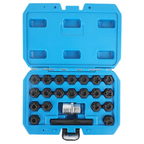 22pcs New Wheel Lock Lug Nut Key Nuts Screw Removal Tool Kit Fit - Picture 3 of 6