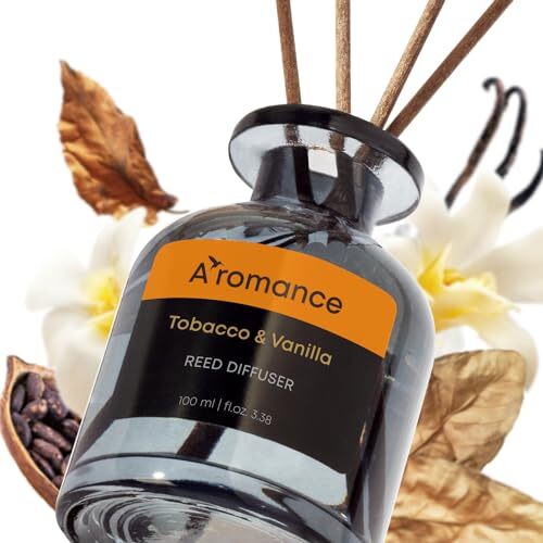 Tobacco&vanilla Reed Diffuser Set | Spicyoriental Fragrance | 3.38 Oz Scent Frag