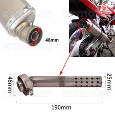 Silenciador de escape en ángulo para moto 48 mm deflectores de lata silenciadores asesinos DB L190MM