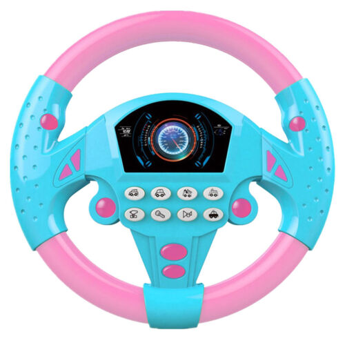 Kids Steering Wheel Toys Simulated Sound Driving Pretend Play Toy Car Controller