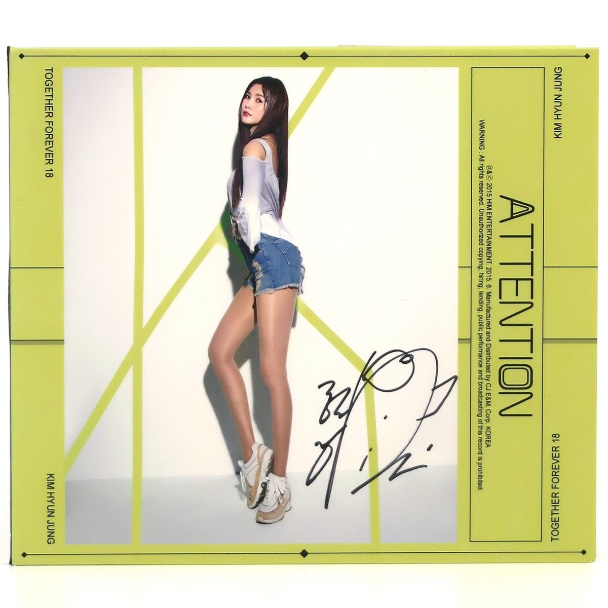 Kim Hyun Jung - Attention Signed Autographed CD Album Promo