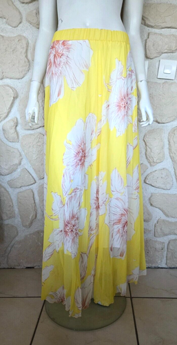 Jupe Fleurie Neuve Taille T4 - Coton, Style évasé, Multicolore, Marque Multiples, Jamais Portée