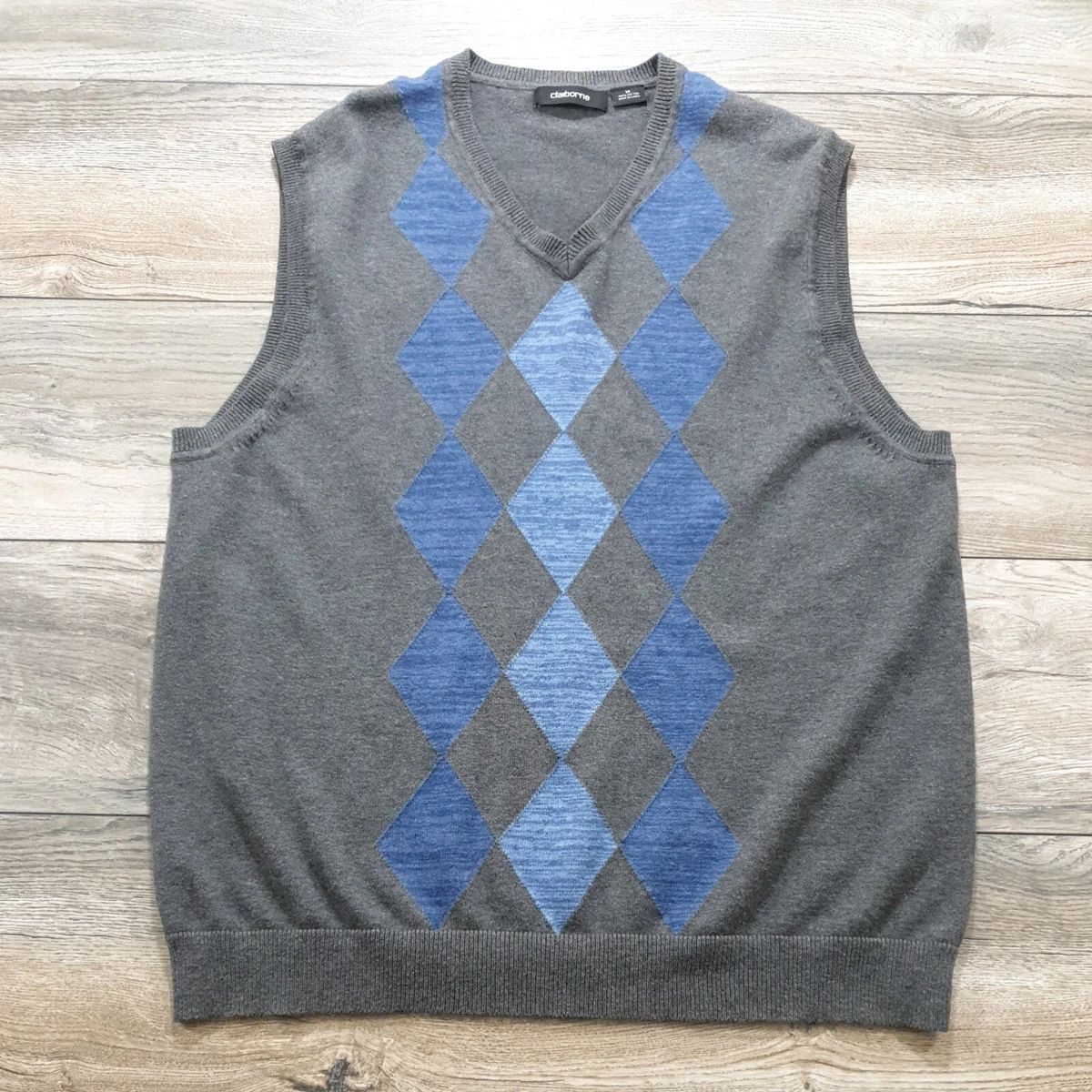 Diamond pattern sweater vest sale
