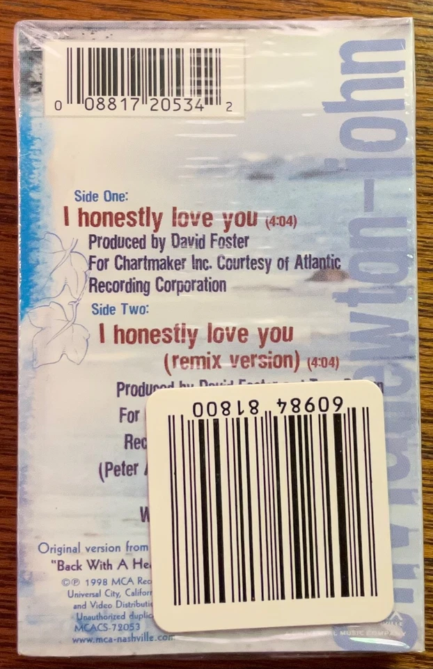 OLIVIA NEWTON-JOHN - I Honestly Love You - 1998 Cassette Single - NEW Sealed! - Image 2 of 2