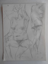 DDR Maler Professor Peuker Wolfgang Bleistift Zeichnung Original 1983
