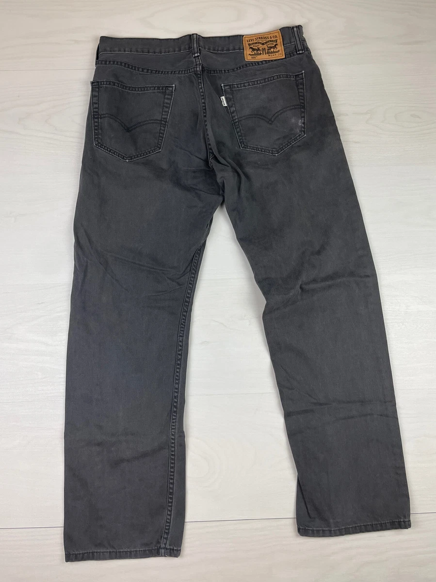 Levis 505 Mens Size 33x29 Flat Front Gray Pants