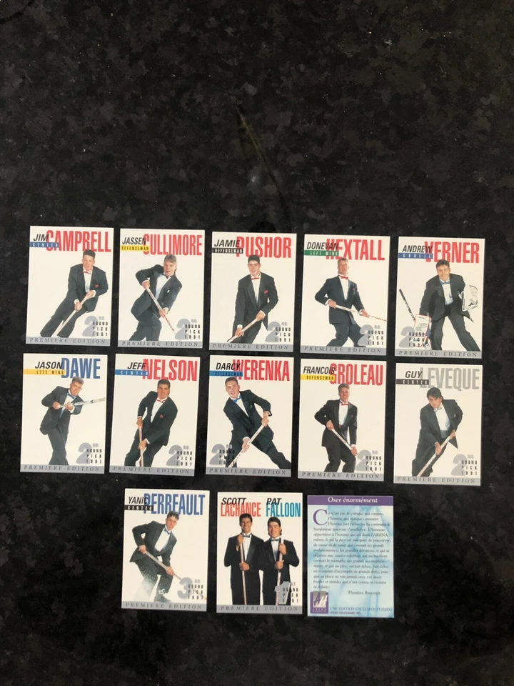 1991 ARENA DRAFT TUXEDO EXCLUSIVE PREMIERE EDITION COMPLETE SET 34 CARDS - Image 2 of 4