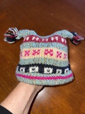Peruvian Knit Hat Beanie for Small Child, Toddler; Alpaca wool, handmade in Peru