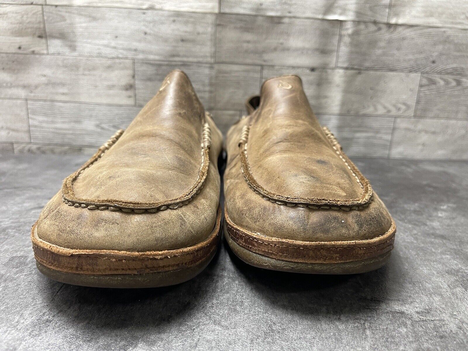 Olukai Moloa Men Shoes Brown 12 M Leather Slip On… - image 4