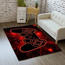 Game Controller Rugs for Bedroom Boys Living Room Gamer Gamepad Red Carpets F...