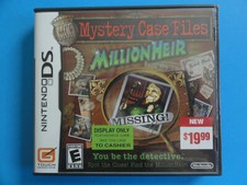 NINTENDO DS MYSTERY CASE FILES MILLIONHEIR CASE **NO GAME OR MANUAL**