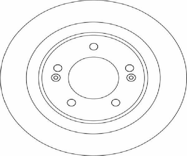 TRW 2X Bremsscheibe Hinten Ø284 Mm Voll FüR Hyundai I30 GD 1.4 1.6 Crdi KIA-image