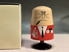 Uncle Tris Torys Figure #346 Vtg Suntory Whisky Red Black Toothpick Holder Japan