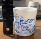 Vintage Davy Crockett Milk Glass 3 Inch Coffee Mug