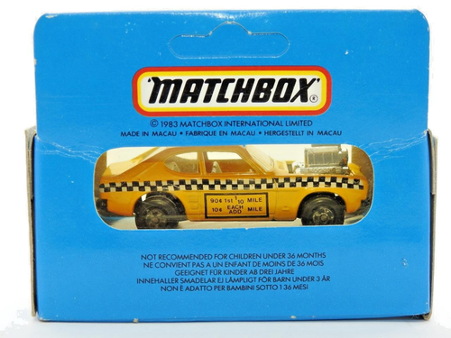 Matchbox Macau Ediciones Americanas 1983 Maxi Taxi Mint En Caja Azul Sin Abrir - Imagen 3 de 5