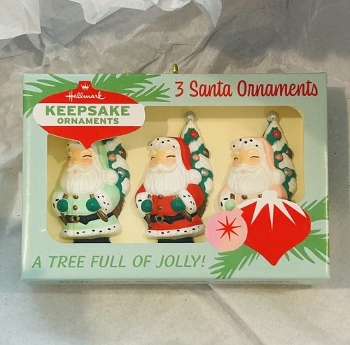 2024 Hallmark Ornament NIFTY FIFTIES New Mint Santa Ornaments - Picture 4 of 6