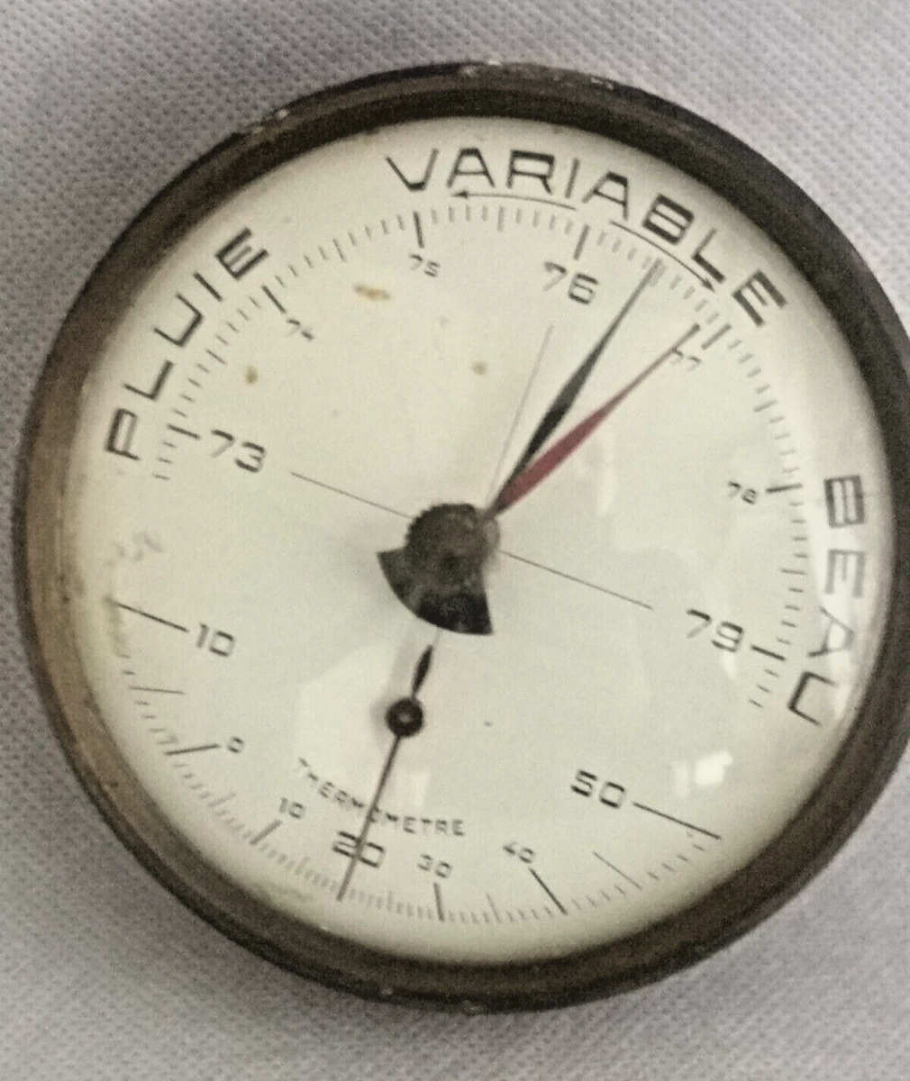 Ancien thermomètre sur plaque émaillée degrés Celsius Centigrade – La