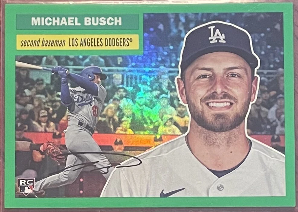 2023 Topps Archives MICHAEL BUSCH Green Foil Rookie Card /99 #32 Dodgers RC