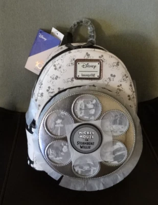 Mini sac à dos Loungefly Mickey Steamboat Willie Disney 100 Decades, 1 sur 10 - Photo 1/4