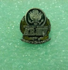 2 U.S. Army Hat-Lapel Pins; 1 Pewter and Enamel and 1 Enamel on Metal; Free Ship