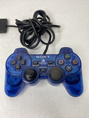 Sony Playstation 2 Dualshock 2 Analog Wired Controller SCPH-10010 - Ocean  Blue