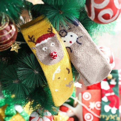 Women 4 Pairs Super Soft Winter Christmas Cozy Fuzzy Solid Slipper Socks 6-11 US - Picture 29 of 38