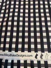 Riley Blake Black Checked Fabric 1/2 Yd