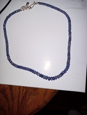 necklace women all natural tanzanite faceted bead rondelle necklace with adjusta