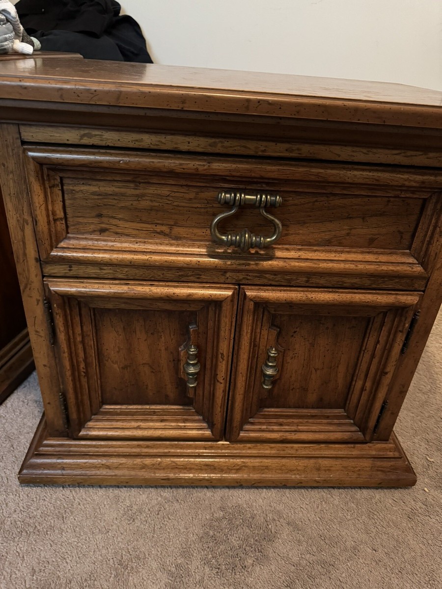 Drexel Heritage Campaign Style Nightstands Antique | eBay