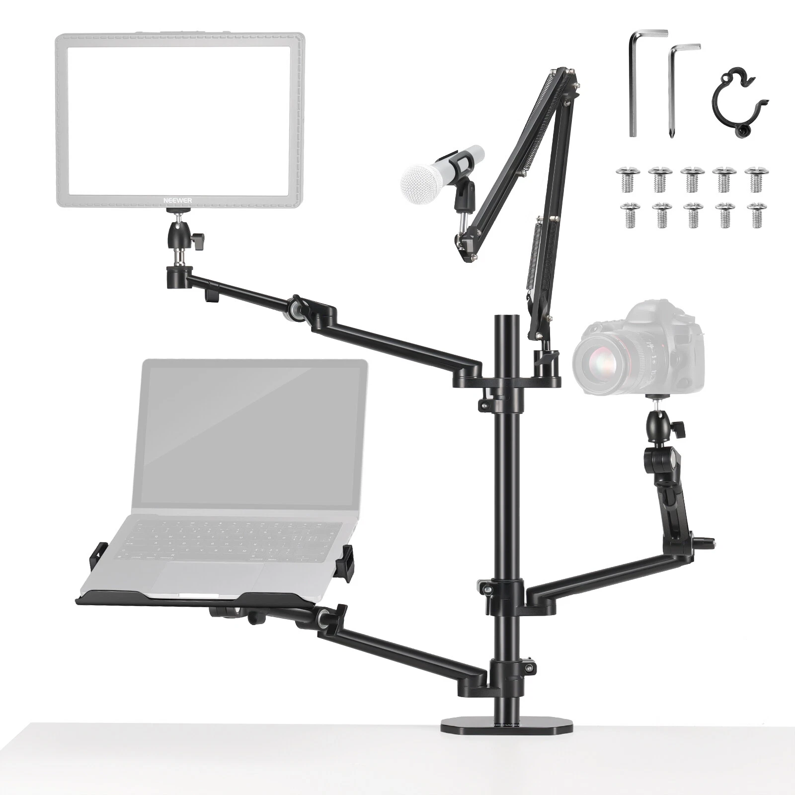 Neewer ST3A Overhead Camera Mount Desk Stand - Thumbnail 2