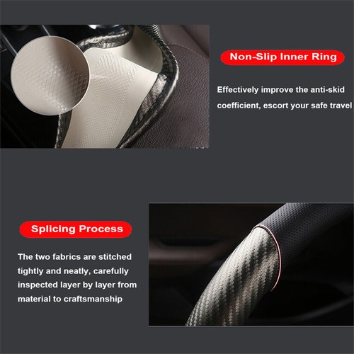 Car Interior Accessories Universal 15 inch 38cm Anti Slip Steering Wheel Cover - Picture 4 of 12