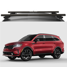 Crossbars Roof Racks For Kia Sorento 2016-2023 Black Aluminum Telescopic Pair