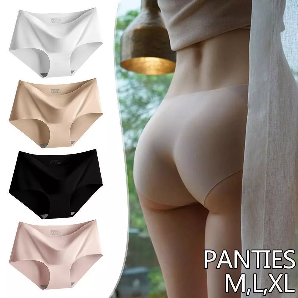 5 Pack Ladie Teens Seamless Underwear Panties Ice Silk Low Cut Briefs  Knickers U