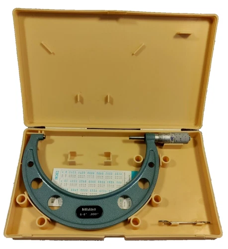 MITUTOYO NO. 103-118 Caliper Micrometer 5”-6” RANGE .0001 Grads Preowned