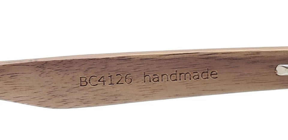 Gafas de sol cuadradas de madera beige polarizadas Barcur BC4126 Foto 4 de 4