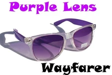 Clear Purple lens sunglasses fashion sexy hot! 80's vintage retro