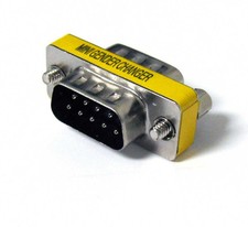 RS232 DB9 9 Pin Male To Male Gender Changer Adapter M-M Converter SGC-9MM