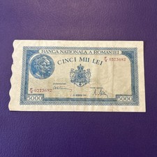 Romania- 5000 Lei- 1945