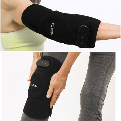 CopperVibe Vibration + Wärmetherapie Knie/Ellenbogen Bandage Unterstützung Vibrierende Wärme... - Bild 6 von 9