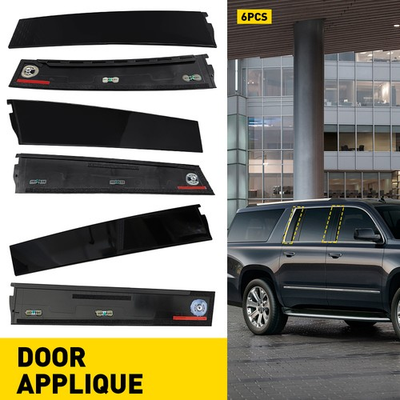 #ad Door Pillar Window Trims Applique for Chevy Tahoe GMC Yukon Cadillac 2015 2018 $129.19
