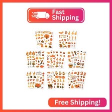Fall Thanksgiving Stickers, 417 PCS Thanksgiving Fall Stickers for Kids, Autumn