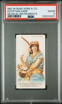 1888 N82 W. Duke Sons & Co. - EGYPTAIN HARP - MUSICAL INSTRUMENTS PSA 2 GOOD
