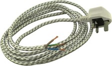 Steam and Dry Iron mains power supply cable cord flex lead 2.5 Metres Long