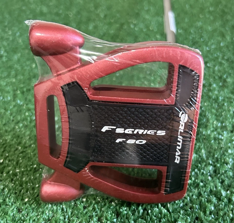 Orlimar Golf Clubs F80 Mallet Style 34" Left Hand Putter Red with Headcover, NEW - Image 2 of 4