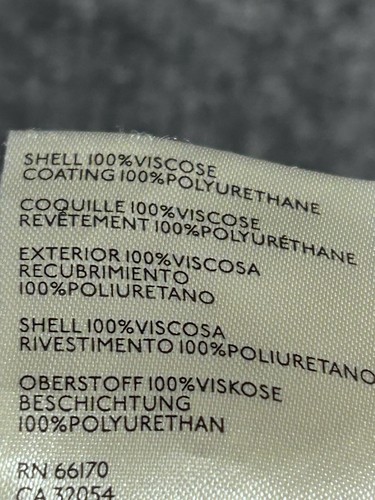 By Abercrombie Pantaloni 10 Barili Vegan Pelle Alzata Alta Grandi Tasche - Foto 11 di 12