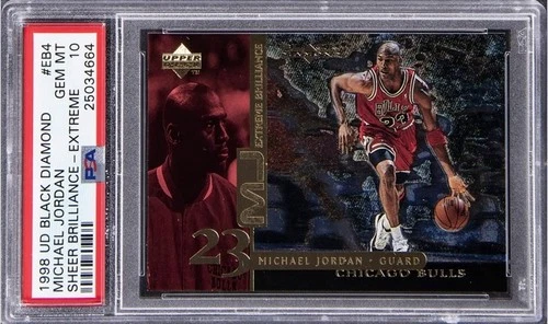 1998 UD BLACK DIAMOND SHEER BRILLIANCE EB4 MICHAEL JORDAN EXTREME PSA 10 POP 1